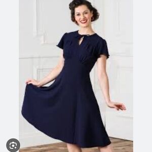 House of foxy navy grable dress UK 20